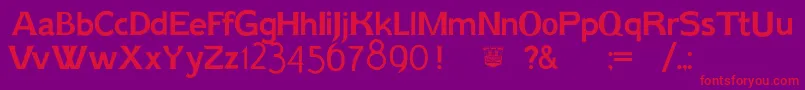 AikErikholm Font – Red Fonts on Purple Background