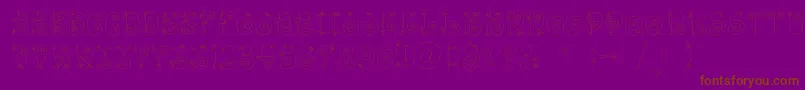 Funnylightc Font – Brown Fonts on Purple Background