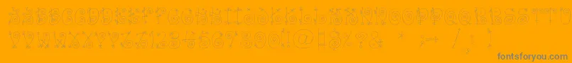 Funnylightc Font – Gray Fonts on Orange Background