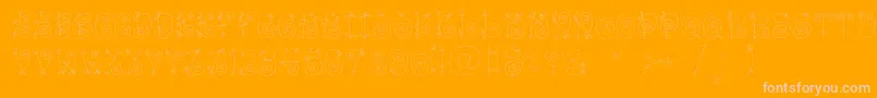 Funnylightc Font – Pink Fonts on Orange Background