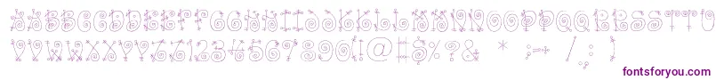 Funnylightc Font – Purple Fonts on White Background