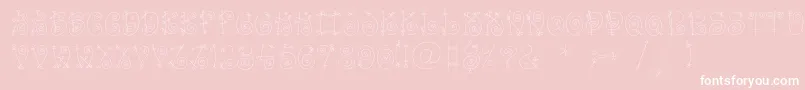 Funnylightc Font – White Fonts on Pink Background