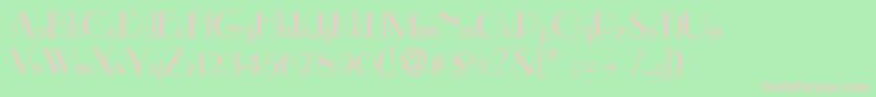 Paragonc Font – Pink Fonts on Green Background