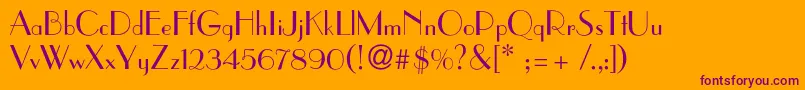 Paragonc Font – Purple Fonts on Orange Background