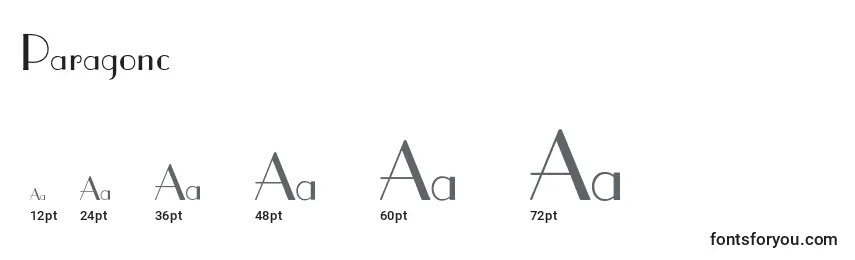 Размеры шрифта Paragonc