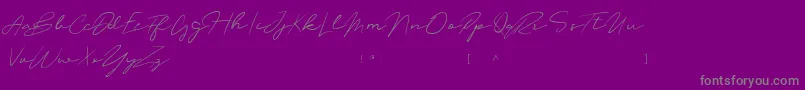 OliverQuinDafont Font – Gray Fonts on Purple Background