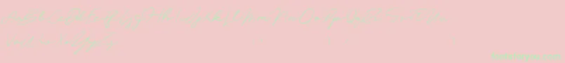 OliverQuinDafont Font – Green Fonts on Pink Background