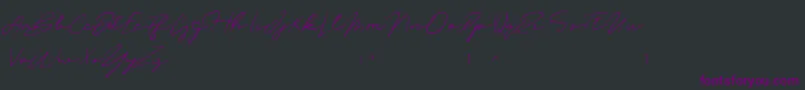 OliverQuinDafont-Schriftart – Violette Schriften auf schwarzem Hintergrund