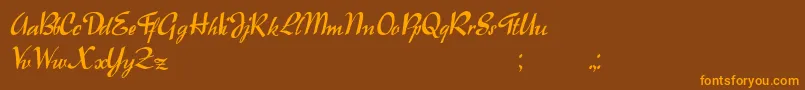 Raindrops Font – Orange Fonts on Brown Background