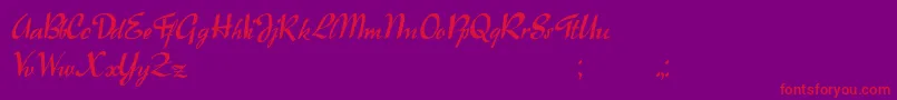 Raindrops Font – Red Fonts on Purple Background