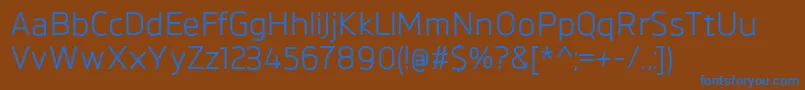 BrokmanRegular Font – Blue Fonts on Brown Background