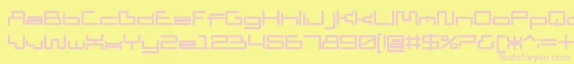 D3pipismw Font – Pink Fonts on Yellow Background