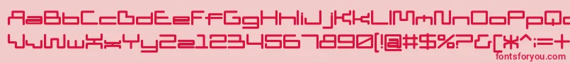 D3pipismw Font – Red Fonts on Pink Background