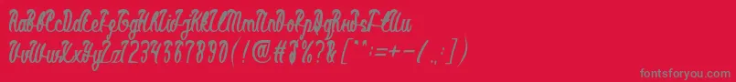 BlackStallionBold Font – Gray Fonts on Red Background