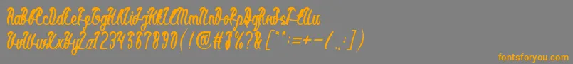 BlackStallionBold Font – Orange Fonts on Gray Background