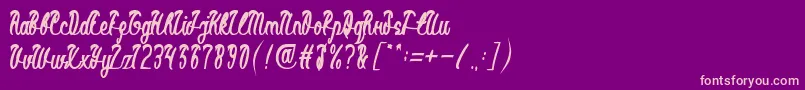 BlackStallionBold Font – Pink Fonts on Purple Background