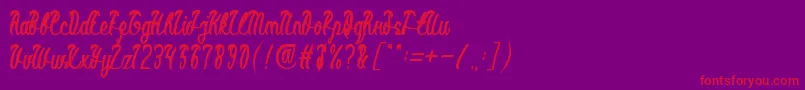 Police BlackStallionBold – polices rouges sur fond violet