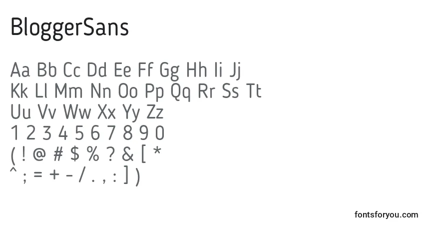BloggerSans Font – alphabet, numbers, special characters