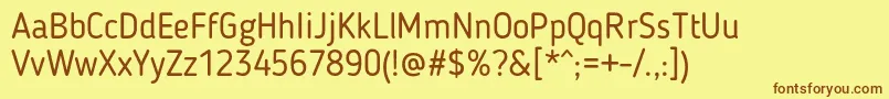 BloggerSans Font – Brown Fonts on Yellow Background