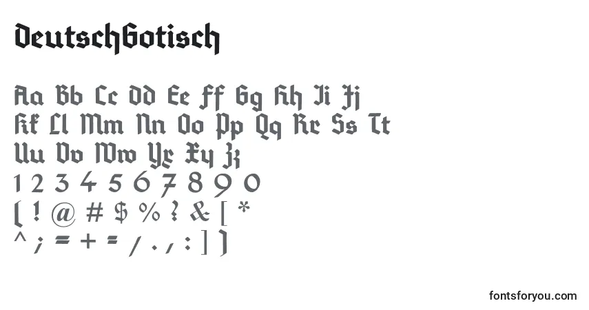 DeutschGotisch-fontti – aakkoset, numerot, erikoismerkit