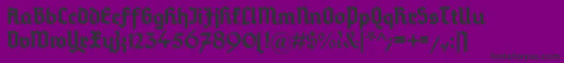 DeutschGotisch Font – Black Fonts on Purple Background