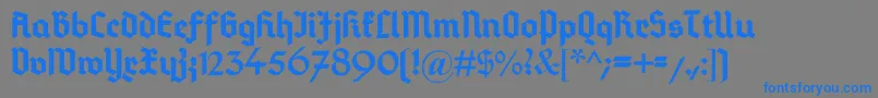 DeutschGotisch Font – Blue Fonts on Gray Background