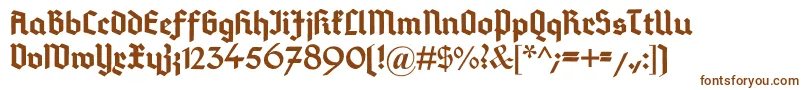 DeutschGotisch Font – Brown Fonts on White Background