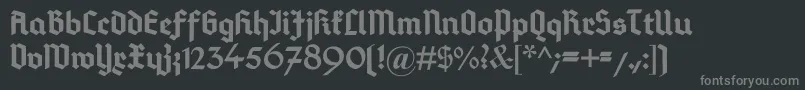 DeutschGotisch-Schriftart – Graue Schriften auf schwarzem Hintergrund