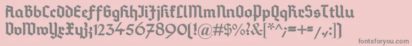 DeutschGotisch Font – Gray Fonts on Pink Background