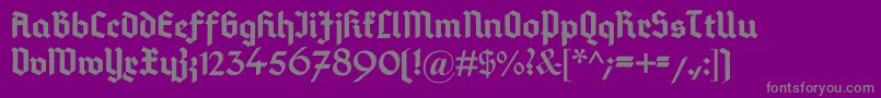 Weitere Informationen zur DeutschGotisch-Schriftart DeutschGotisch-Schriftart – Graue Schriften auf violettem Hintergrund