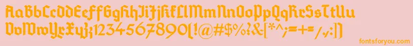 DeutschGotisch Font – Orange Fonts on Pink Background