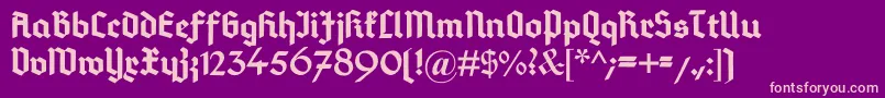 DeutschGotisch Font – Pink Fonts on Purple Background