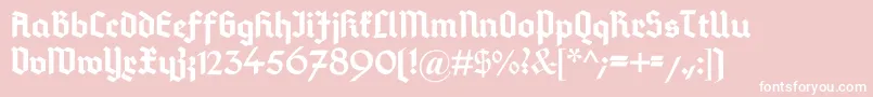 DeutschGotisch Font – White Fonts on Pink Background