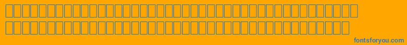 フォントWpro01na – オレンジの背景に青い文字