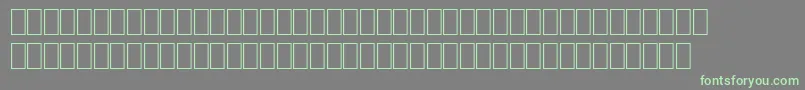 フォントWpro01na – 灰色の背景に緑のフォント