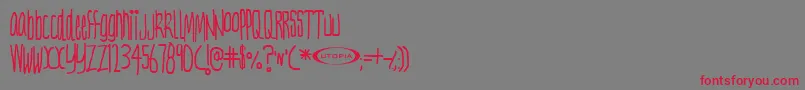 Nervt Font – Red Fonts on Gray Background