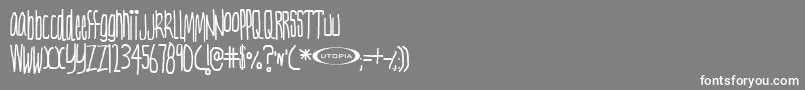 フォントNervt – 灰色の背景に白い文字