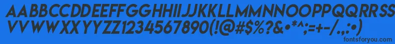 Lemonmilkitalic-Schriftart – Schwarze Schriften auf blauem Hintergrund