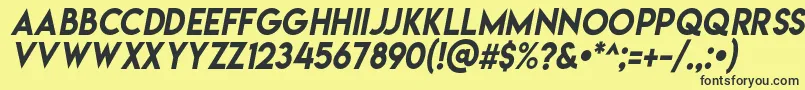 Lemonmilkitalic Font – Black Fonts on Yellow Background