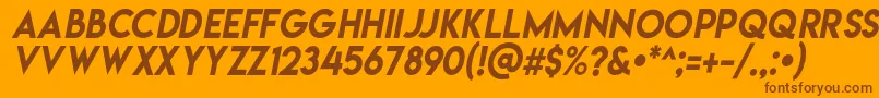 Lemonmilkitalic Font – Brown Fonts on Orange Background