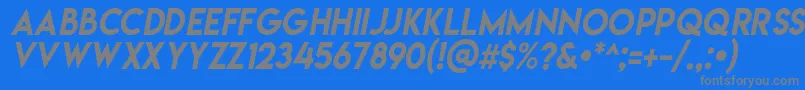 Lemonmilkitalic Font – Gray Fonts on Blue Background