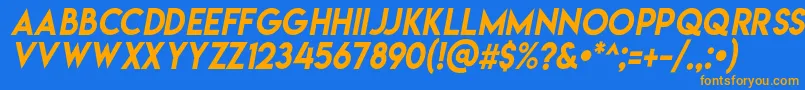 Lemonmilkitalic Font – Orange Fonts on Blue Background