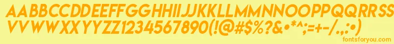 Lemonmilkitalic Font – Orange Fonts on Yellow Background