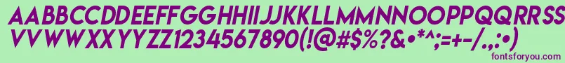 Lemonmilkitalic Font – Purple Fonts on Green Background