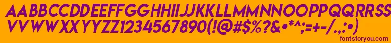 Lemonmilkitalic Font – Purple Fonts on Orange Background