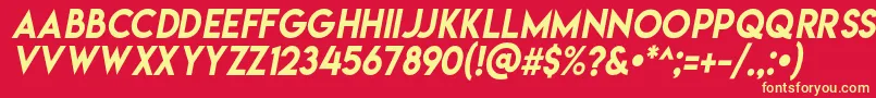 Lemonmilkitalic Font – Yellow Fonts on Red Background