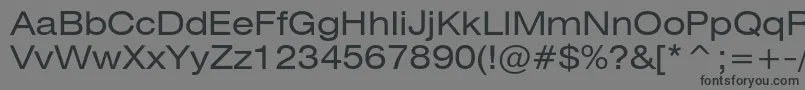フォントHeliosext – 黒い文字の灰色の背景