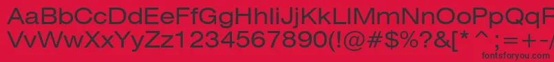 フォントHeliosext – 赤い背景に黒い文字