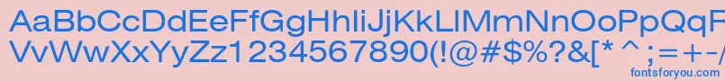 Heliosext Font – Blue Fonts on Pink Background