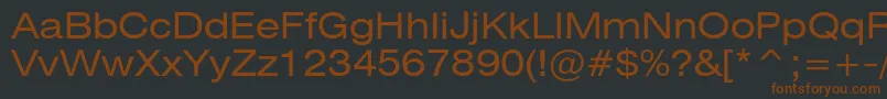 Heliosext Font – Brown Fonts on Black Background